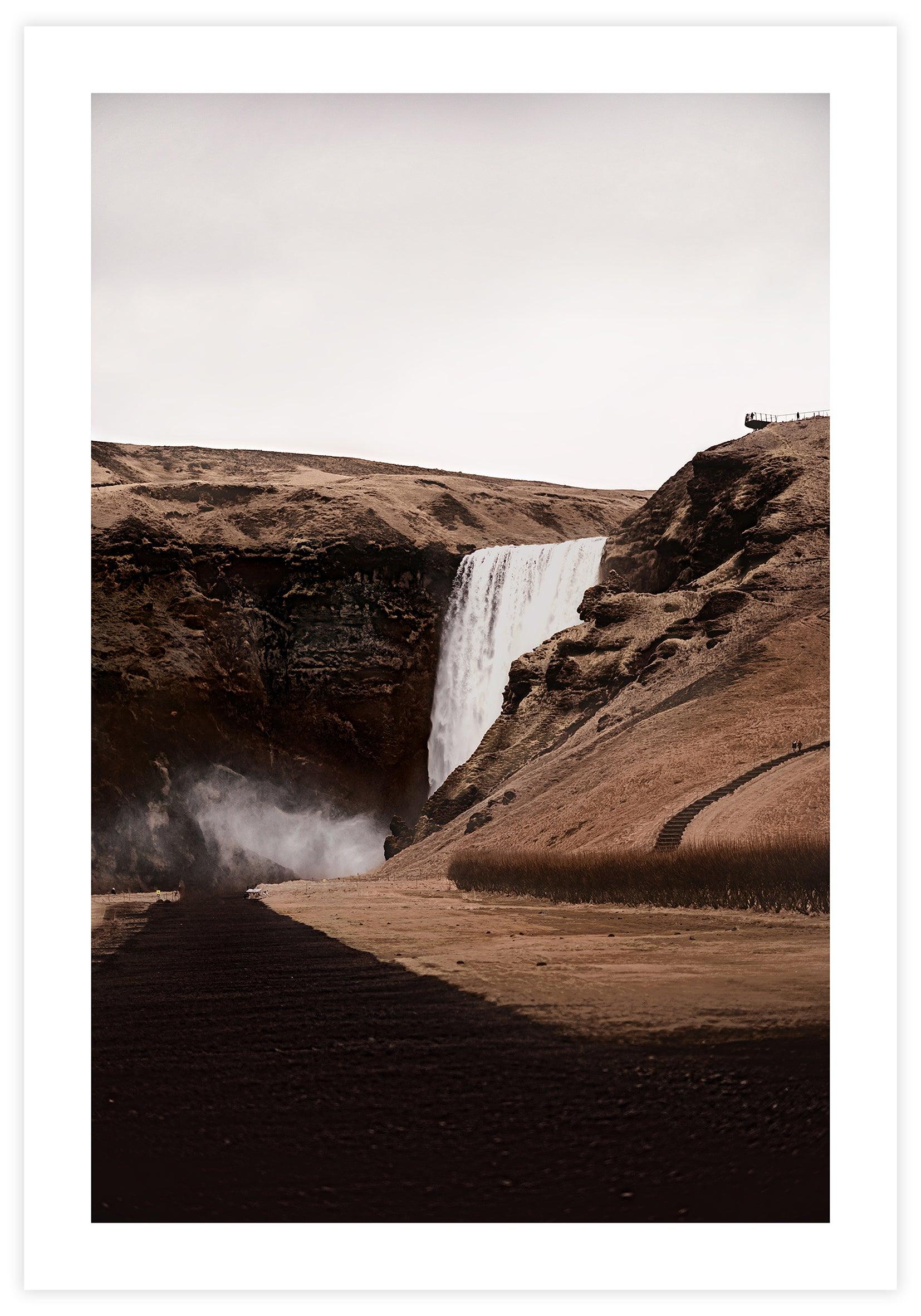 Skoügafoss Waterfall Poster - KAMAN