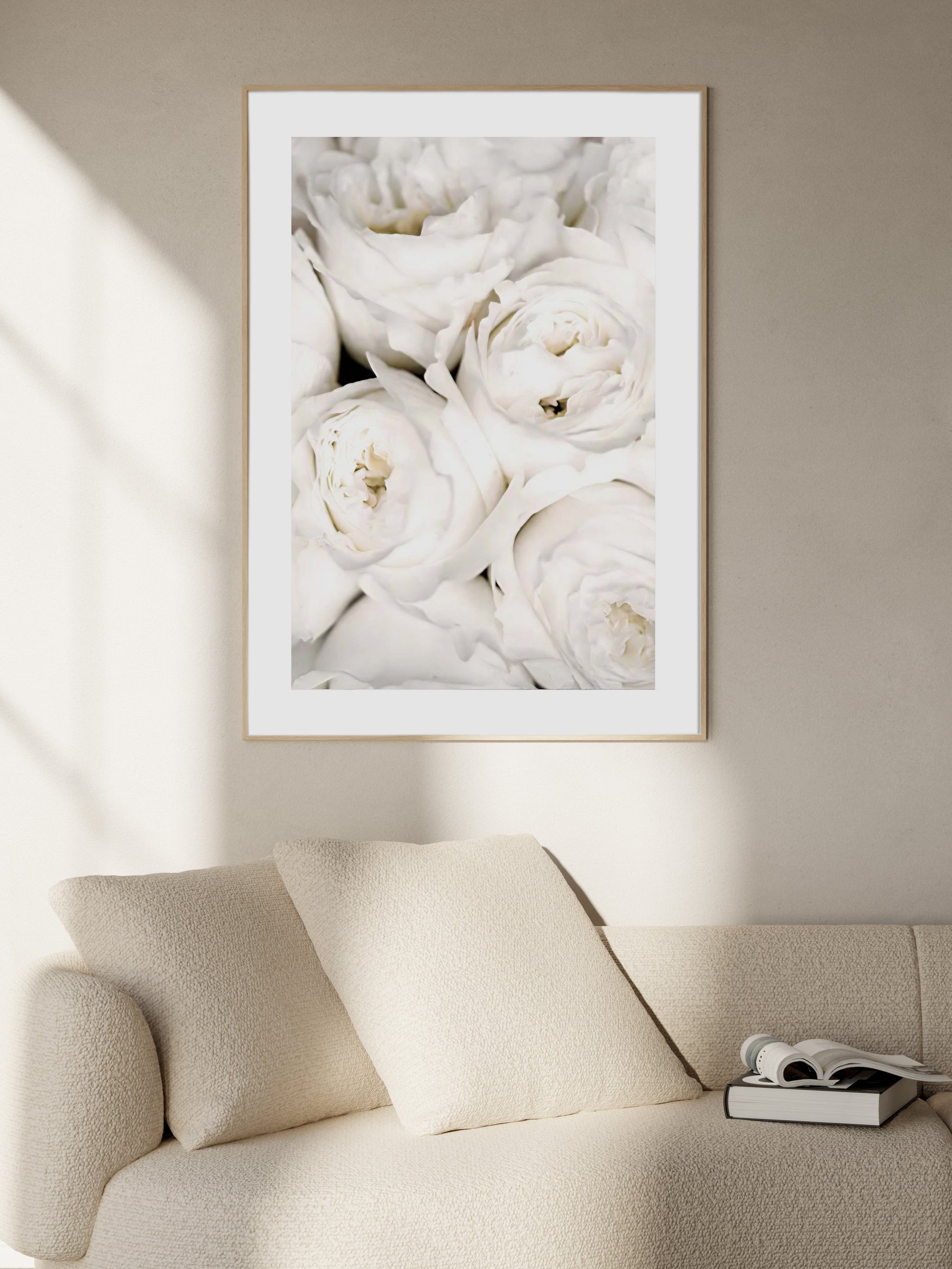 White Rose Garden Poster