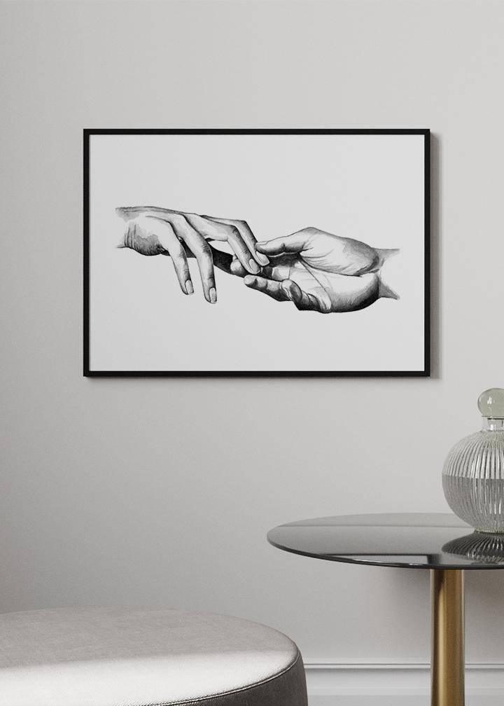 Touching Hands Poster - KAMANART.DE