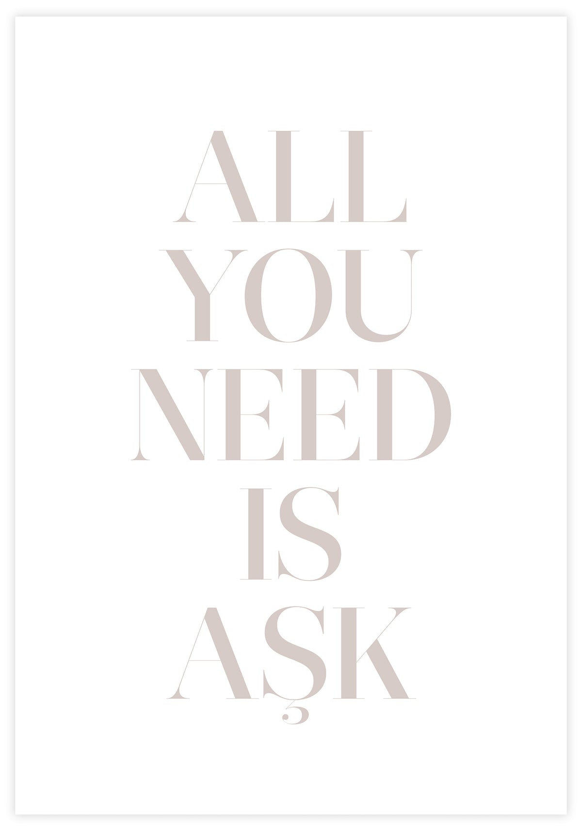 All You Need Is Ask Poster - KAMAN