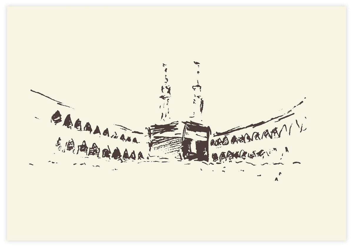 Kaaba Mekka Illustration Poster - KAMAN