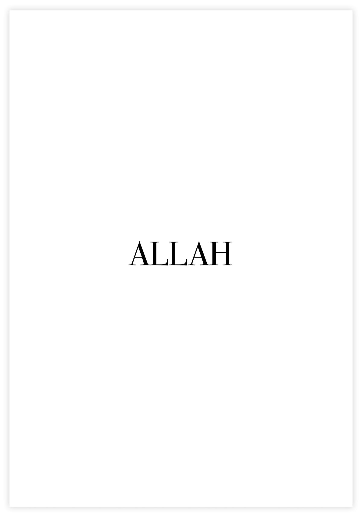Allah White Edition Poster - KAMAN