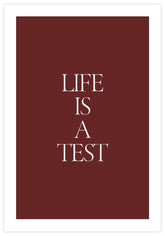 Life Is A Test Poster