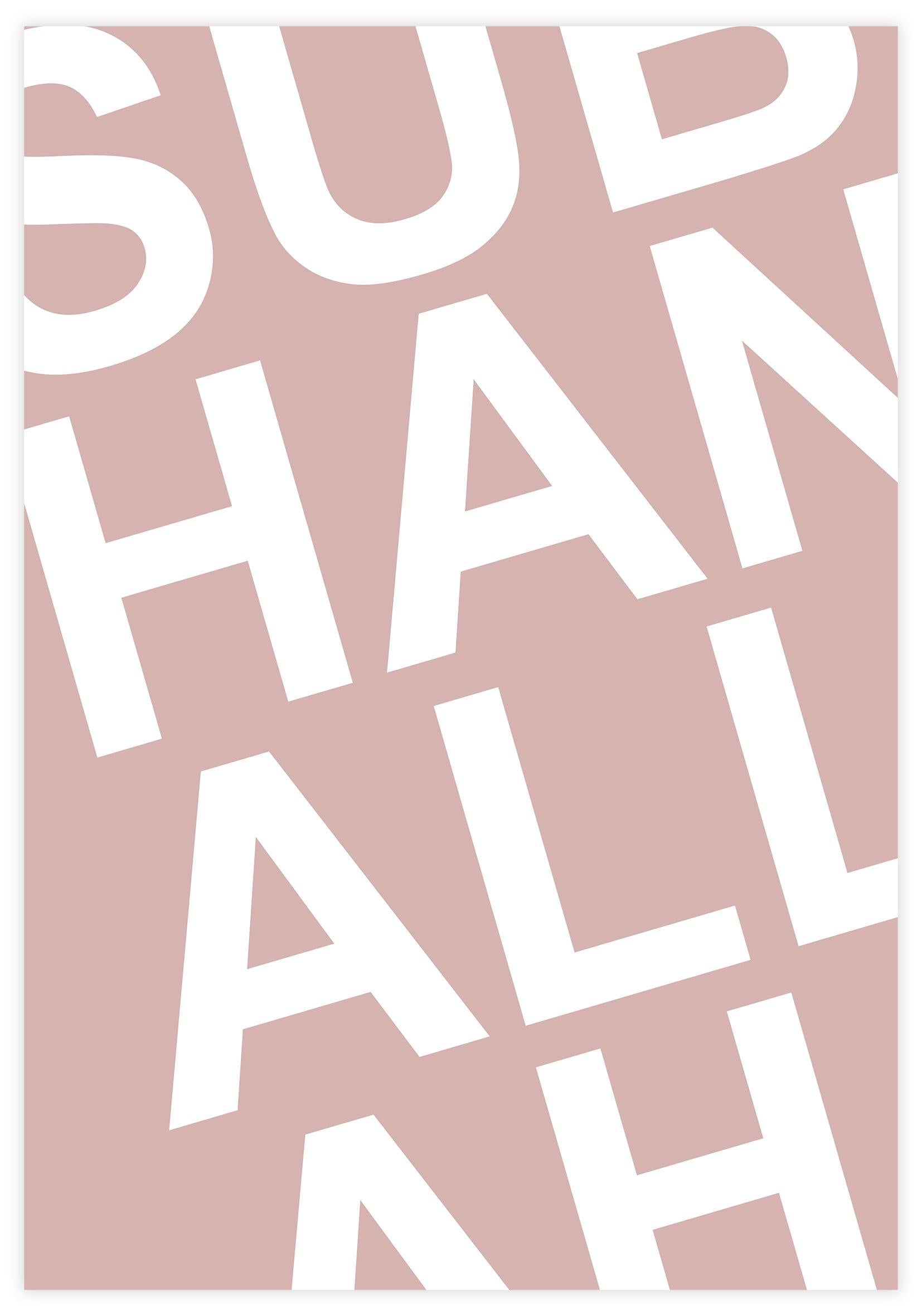 Subhanallah Pink Poster - KAMAN