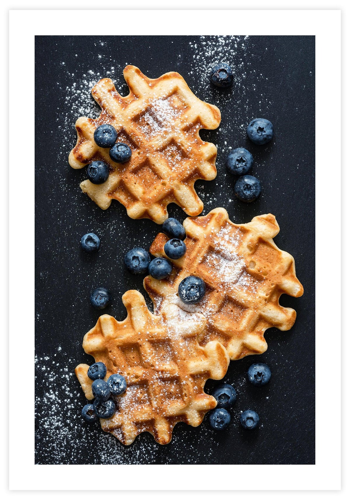 Waffles With Blueberries Poster - KAMAN