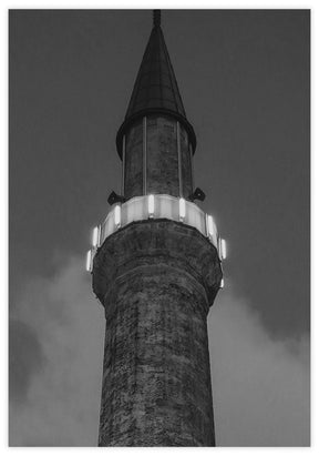 Minaret By Night Poster