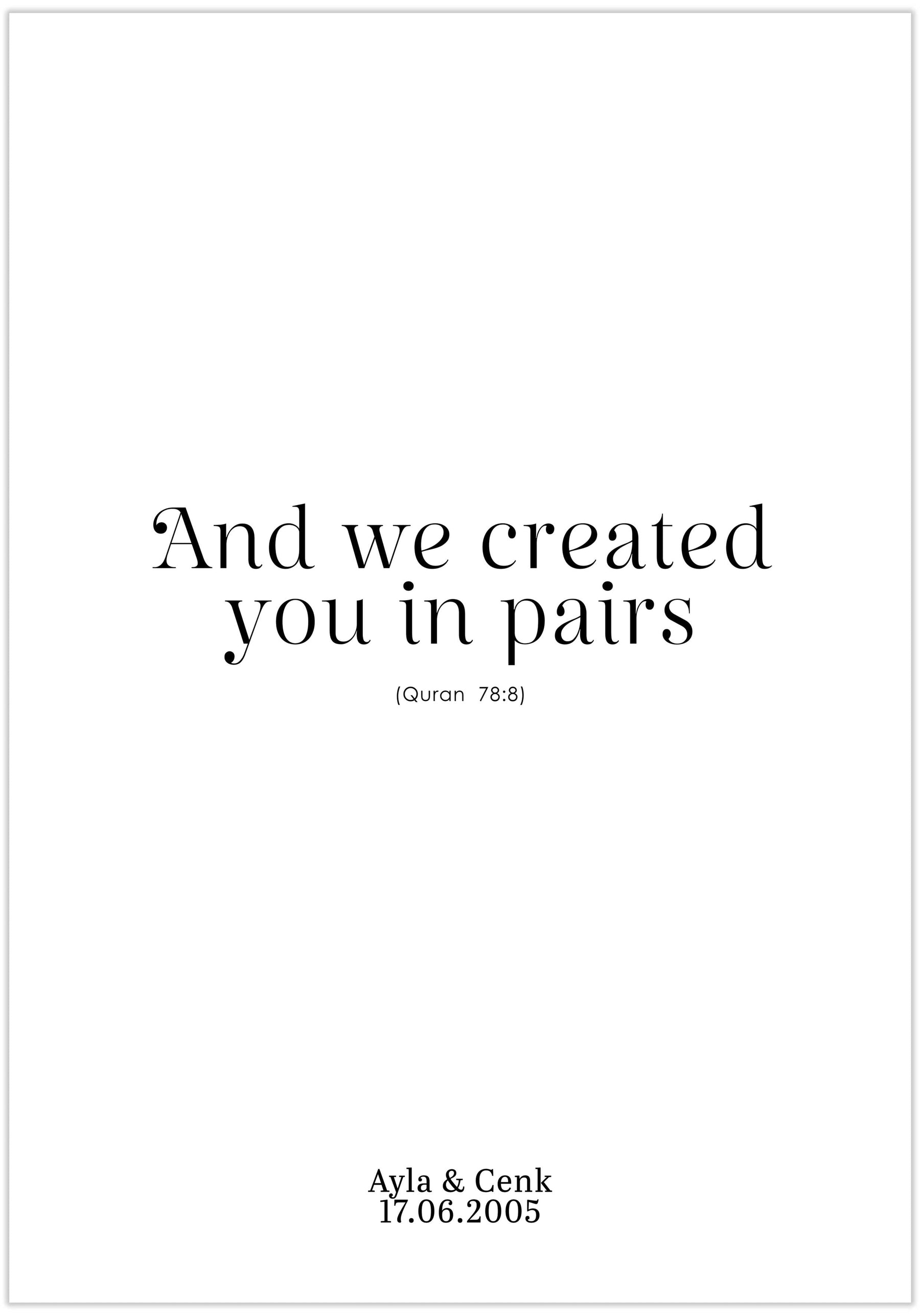 Created In Pairs Poster