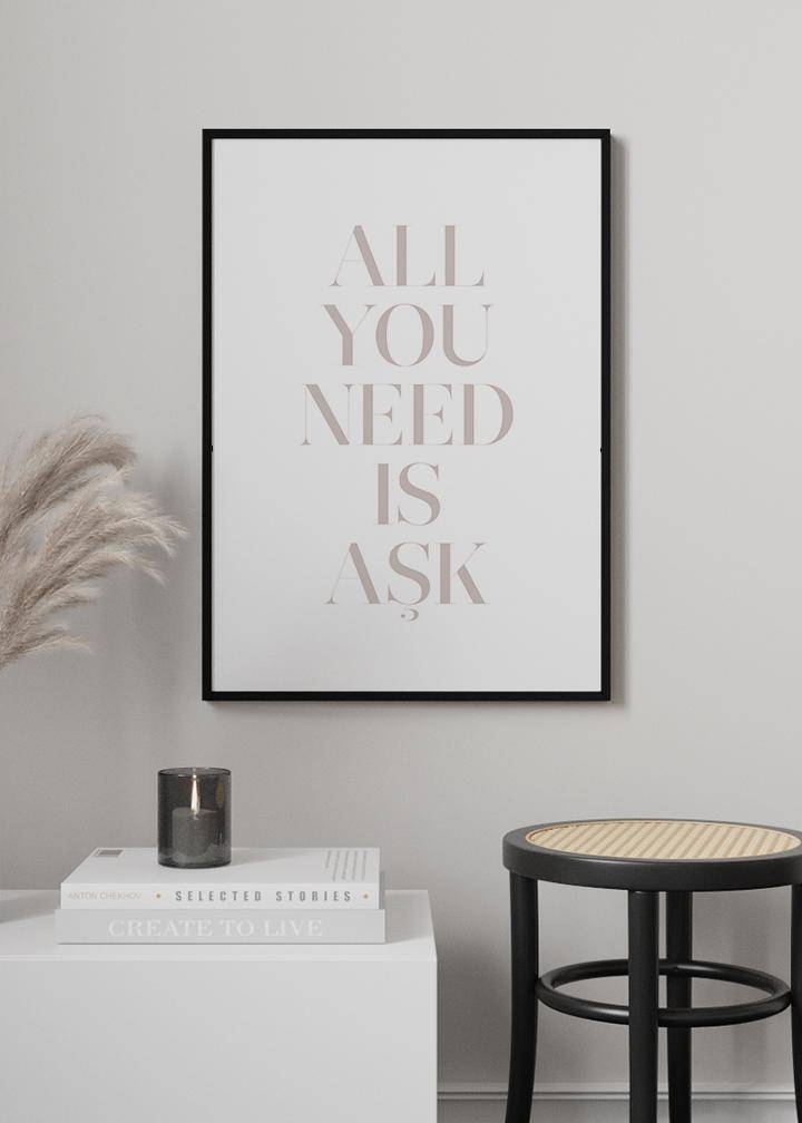 All You Need Is Ask Poster - KAMANART.DE