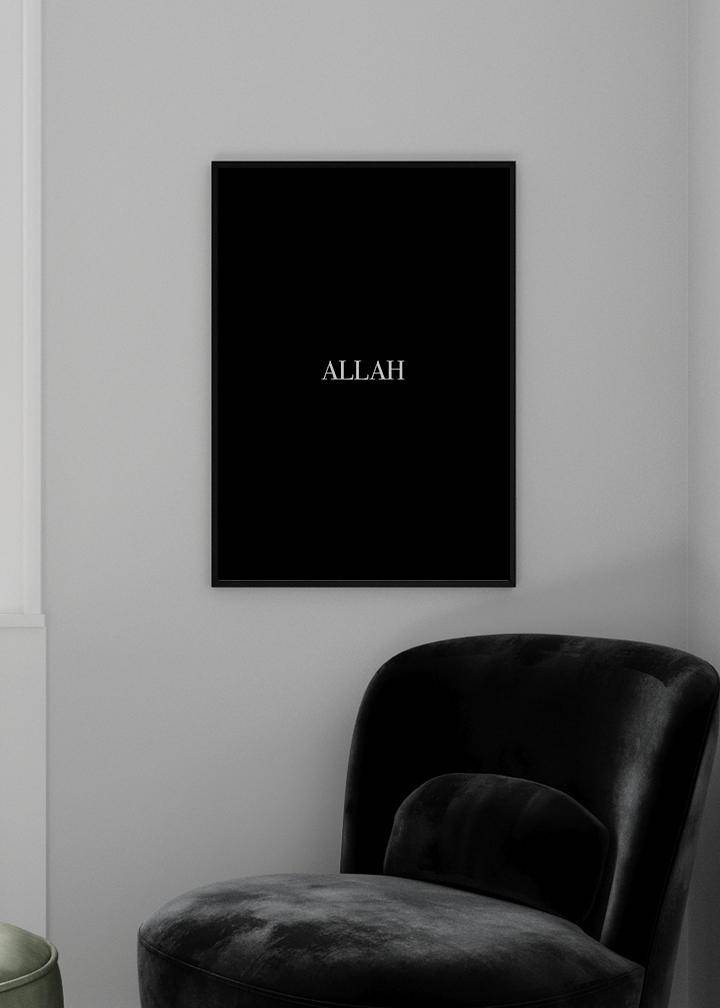 ALLAH Black Edition Poster - KAMANART.DE