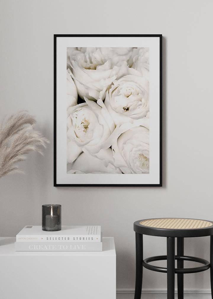 White Rose Garden Poster - KAMANART.DE